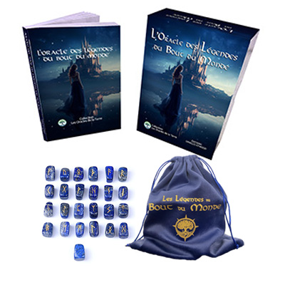 Set complet Bout du Monde et runes en lapis-lazuli