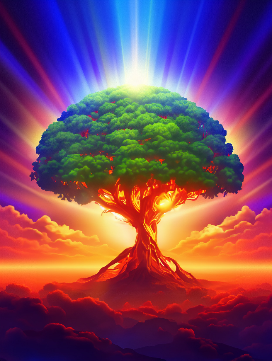 L’arbre au dos des cartes du Feu Sacré L’arbre au dos des cartes du Feu Sacré