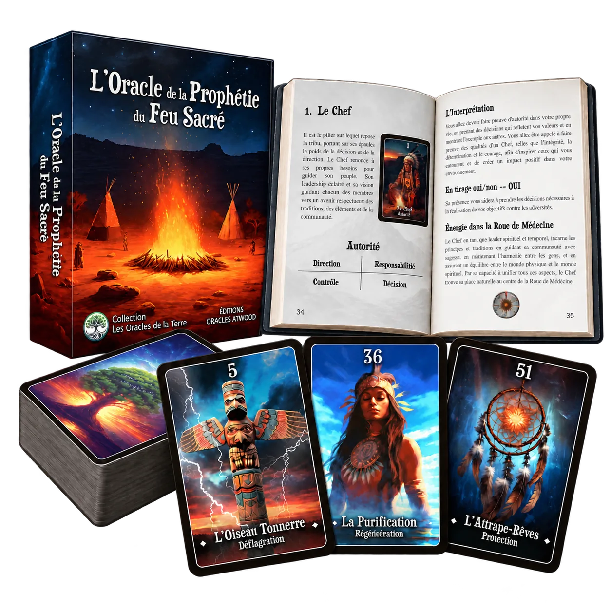 Le coffret de l’Oracle de la Prophétie du Feu Sacré : cartes et livret Le coffret de l’Oracle de la Prophétie du Feu Sacré : cartes et livret
